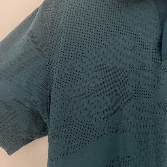 Under Armour HEAT GEAR Teal Blue Loose Fit Short Sleeve Golf Polo Shirt xLarge - Picture 4 of 6